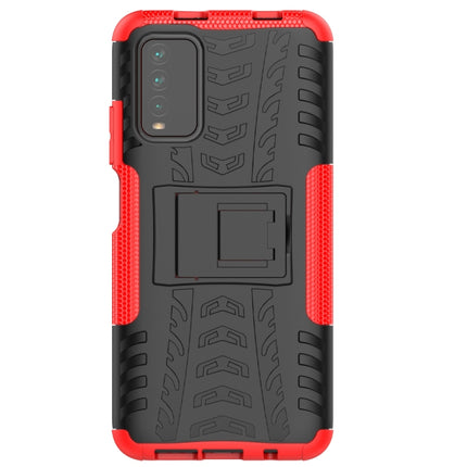 Tire Texture Shockproof TPU+PC Protective Case with Holder, For Samsung Galaxy S21 5G, For Samsung Galaxy S21+ 5G, For Samsung Galaxy S21 Ultra 5G, For Xiaomi Poco M3 /Redmi Note 9 4G