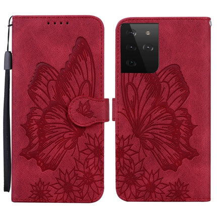 Retro Skin Feel Butterflies Embossing Horizontal Flip Leather Case with Holder & Card Slots & Wallet, For Samsung Galaxy S20+, For Samsung Galaxy S20 Ultra, For Samsung Galaxy S21 5G, For Samsung Galaxy S21 Ultra  5G