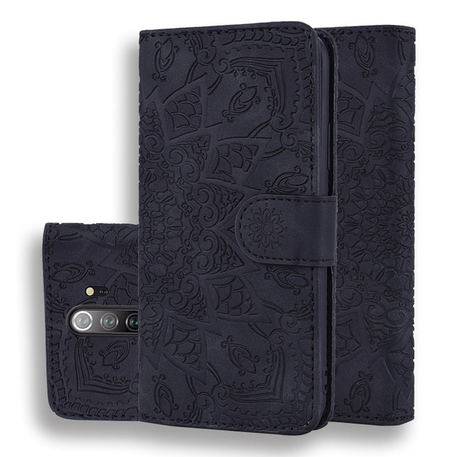 Calf Pattern Mandala Double Folding Design Embossed Leather Case with Wallet & Holder & Card Slots, For Xiaomi Redmi Note 8 Pro, For Galaxy A10s, For Galaxy A20s, For Galaxy A30s / A50s, For Xiaomi Mi CC9e / Mi A3