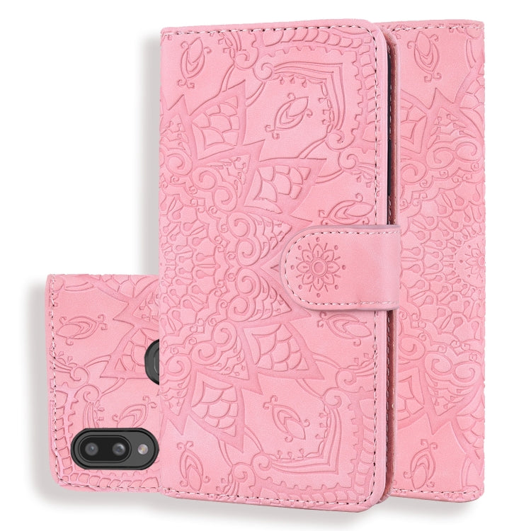 Calf Pattern Mandala Double Folding Design Embossed Leather Case with Wallet & Holder & Card Slots, For Xiaomi Redmi Note 8 Pro, For Galaxy A10s, For Galaxy A20s, For Galaxy A30s / A50s, For Xiaomi Mi CC9e / Mi A3
