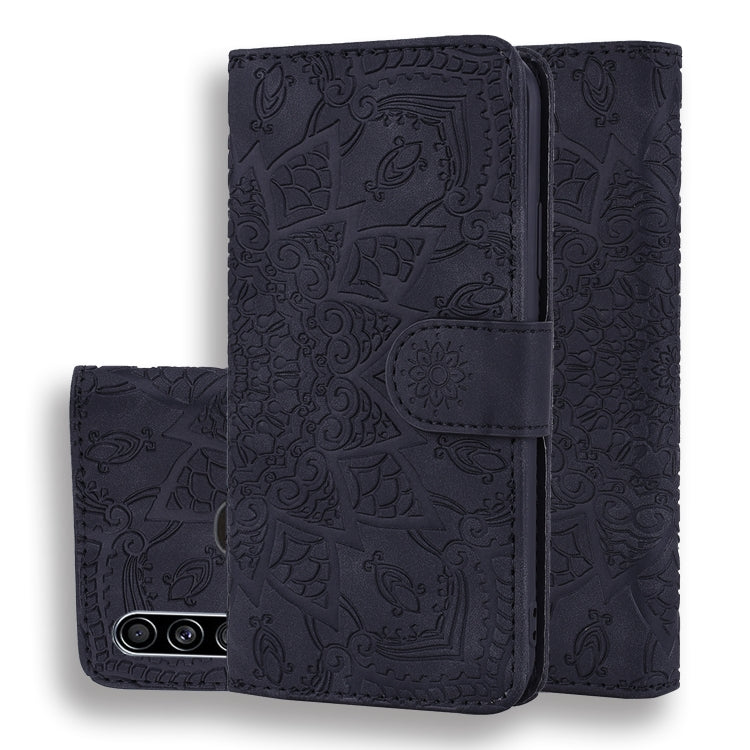 Calf Pattern Mandala Double Folding Design Embossed Leather Case with Wallet & Holder & Card Slots, For Galaxy A20s, For Galaxy A30s / A50s, For Galaxy M30s, For Xiaomi Mi CC9e / Mi A3