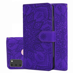 Calf Pattern Mandala Double Folding Design Embossed Leather Case with Wallet & Holder & Card Slots, For Galaxy A20s, For Galaxy A30s / A50s, For Galaxy M30s, For Xiaomi Mi CC9e / Mi A3