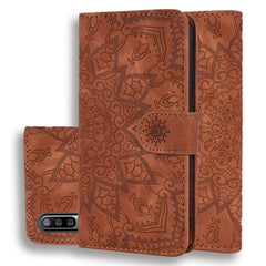 Calf Pattern Mandala Double Folding Design Embossed Leather Case with Wallet & Holder & Card Slots, For Galaxy A20s, For Galaxy A30s / A50s, For Galaxy M30s, For Xiaomi Mi CC9e / Mi A3