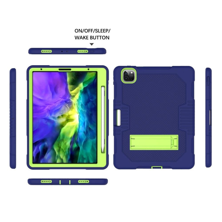 Contrast Color Robot Shockproof Silicone + PC Protective Case with Holder, For iPad Pro 12.9 inch (2018/2020), For iPad 9.7 (2017/2018), For Samsung Galaxy Tab S6 Lite P610