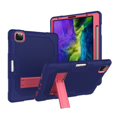 Contrast Color Robot Shockproof Silicone + PC Protective Case with Holder, For iPad Pro 12.9 inch (2018/2020), For iPad mini 5 & 4, For iPad 9.7 (2017/2018), For Samsung Galaxy Tab S6 Lite P610