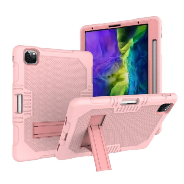 Contrast Color Robot Shockproof Silicone + PC Protective Case with Holder, For iPad Pro 12.9 inch (2018/2020), For iPad 9.7 (2017/2018), For Samsung Galaxy Tab S6 Lite P610
