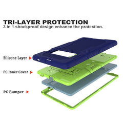 Contrast Color Robot Shockproof Silicone + PC Protective Case with Holder, For Samsung Galaxy Tab S6 Lite P610