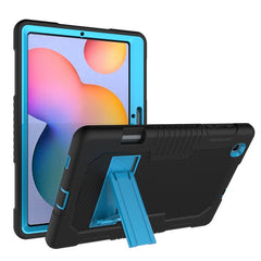 Contrast Color Robot Shockproof Silicone + PC Protective Case with Holder, For iPad Pro 12.9 inch (2018/2020), For iPad mini 5 & 4, For iPad 9.7 (2017/2018), For Samsung Galaxy Tab S6 Lite P610