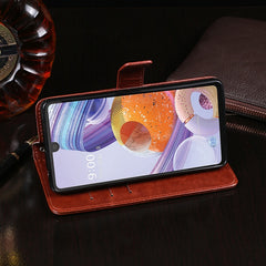 idewei Crazy Horse Texture Horizontal Flip Leather Case with Holder & Card Slots & Wallet, For LG K71, For OPPO A15s, For OPPO A53 5G