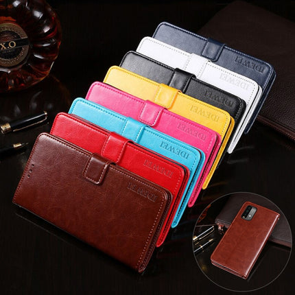 idewei Crazy Horse Texture Horizontal Flip Leather Case with Holder & Card Slots & Wallet, For Xiaomi Redmi 9T, For Xiaomi Redmi Note 9T 5G, For vivo iQOO U3