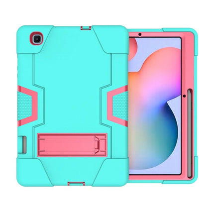 Contrast Color Robot Shockproof Silicon + PC Protective Case with Holder, For Samsung Galaxy Tab S6 Lite P610, For Samsung Galaxy Tab A 8.4 (2020) T307