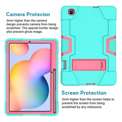 Contrast Color Robot Shockproof Silicon + PC Protective Case with Holder, For Samsung Galaxy Tab S6 Lite P610, For Samsung Galaxy Tab A 8.4 (2020) T307