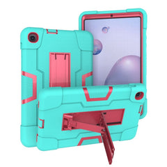 Contrast Color Robot Shockproof Silicon + PC Protective Case with Holder, For Samsung Galaxy Tab S6 Lite P610, For Samsung Galaxy Tab A 8.4 (2020) T307