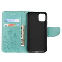 Butterfly Flower Pattern Horizontal Flip Leather Case with Holder & Card Slots & Wallet, For iPhone 11 Pro, For iPhone 11, For iPhone 11 Pro Max