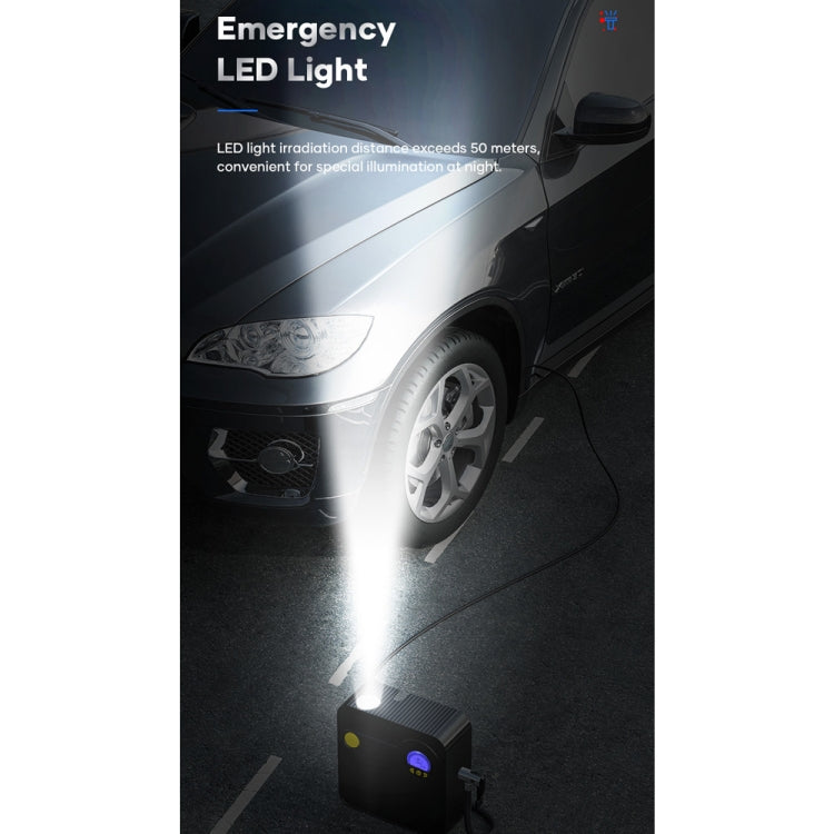 Rock Multi-function Portable LED Digital Display Car Air Pump, Rock