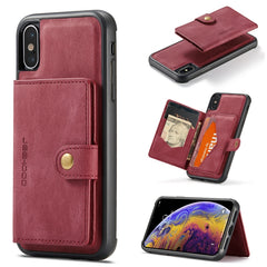 JEEHOOD Retro Magnetic Detachable Protective Case with Wallet & Card Slot & Holder, For iPhone 8 Plus & 7 Plus, For iPhone SE 2022 / SE 2020 & 8 & 7, For iPhone X / XS, For iPhone XR, For iPhone XS Max, For iPhone 11 Pro