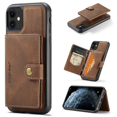 JEEHOOD Retro Magnetic Detachable Protective Case with Wallet & Card Slot & Holder, For iPhone 11, For iPhone 11 Pro Max