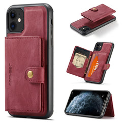 JEEHOOD Retro Magnetic Detachable Protective Case with Wallet & Card Slot & Holder, For iPhone 11, For iPhone 11 Pro Max