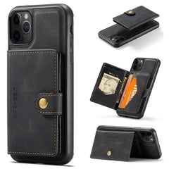 JEEHOOD Retro Magnetic Detachable Protective Case with Wallet & Card Slot & Holder, For iPhone 11, For iPhone 11 Pro Max