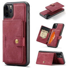 JEEHOOD Retro Magnetic Detachable Protective Case with Wallet & Card Slot & Holder, For iPhone 11, For iPhone 11 Pro Max