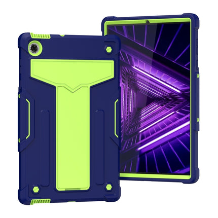 T-shaped Bracket Contrast Color Shockproof PC + Silicone Protective Case, For Lenovo M10 Plus TB-X606F, For Lenovo M10 FHD REL TB-X605F