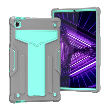 T-shaped Bracket Contrast Color Shockproof PC + Silicone Protective Case, For Lenovo M10 Plus TB-X606F, For Lenovo M10 FHD REL TB-X605F