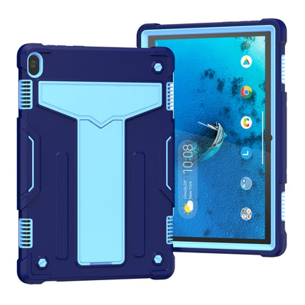 T-shaped Bracket Contrast Color Shockproof PC + Silicone Protective Case, For Lenovo M10 Plus TB-X606F, For Lenovo M10 FHD REL TB-X605F