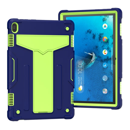 T-shaped Bracket Contrast Color Shockproof PC + Silicone Protective Case, For Lenovo M10 Plus TB-X606F, For Lenovo M10 FHD REL TB-X605F