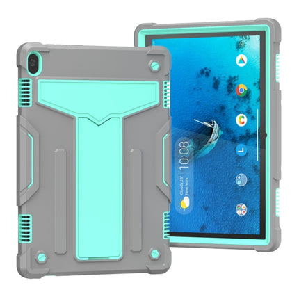 T-shaped Bracket Contrast Color Shockproof PC + Silicone Protective Case, For Lenovo M10 Plus TB-X606F, For Lenovo M10 FHD REL TB-X605F