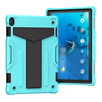 T-shaped Bracket Contrast Color Shockproof PC + Silicone Protective Case, For Lenovo M10 Plus TB-X606F, For Lenovo M10 FHD REL TB-X605F