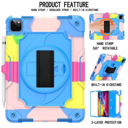Funda protectora de silicona y PC a prueba de golpes con diseño de robot con rotación de 360 ​​grados y soporte para iPad Air 2022/2020 10.9/Pro 11 (2020), iPad 10.2/10.2 (2020)/Pro 10.5
