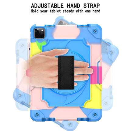 Funda protectora de silicona y PC a prueba de golpes con diseño de robot con rotación de 360 ​​grados y soporte para iPad Air 2022/2020 10.9/Pro 11 (2020), iPad 10.2/10.2 (2020)/Pro 10.5