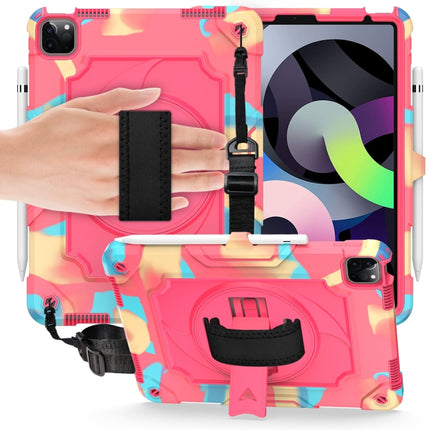 Funda protectora de silicona y PC a prueba de golpes con diseño de robot con rotación de 360 ​​grados y soporte para iPad Air 2022/2020 10.9/Pro 11 (2020), iPad 10.2/10.2 (2020)/Pro 10.5