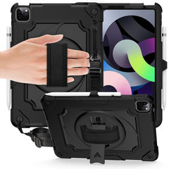 360 Degree Rotation Turntable Contrast Color Robot Shockproof Silicone + PC Protective Case with Holder, For iPad Air 2022 / 2020 10.9 / Pro 11 (2020), For iPad 10.2 / 10.2 (2020) / Pro 10.5