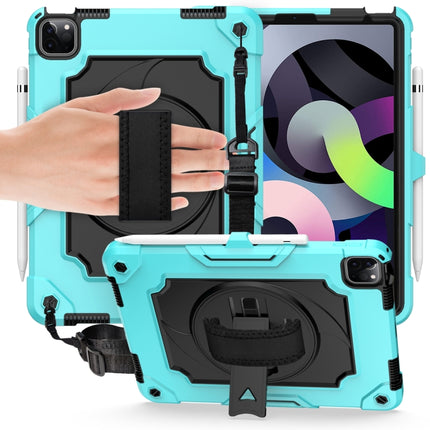 Funda protectora de silicona y PC a prueba de golpes con diseño de robot con rotación de 360 ​​grados y soporte para iPad Air 2022/2020 10.9/Pro 11 (2020), iPad 10.2/10.2 (2020)/Pro 10.5