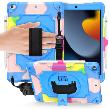 Funda protectora de silicona y PC a prueba de golpes con diseño de robot con rotación de 360 ​​grados y soporte para iPad Air 2022/2020 10.9/Pro 11 (2020), iPad 10.2/10.2 (2020)/Pro 10.5