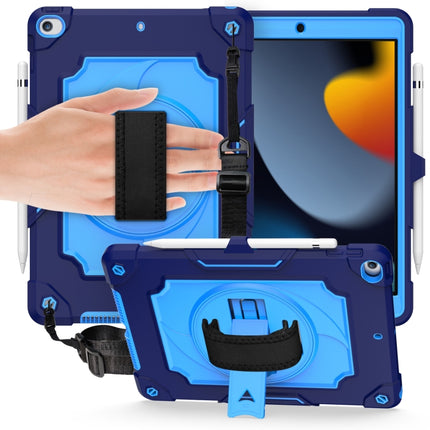 Funda protectora de silicona y PC a prueba de golpes con diseño de robot con rotación de 360 ​​grados y soporte para iPad Air 2022/2020 10.9/Pro 11 (2020), iPad 10.2/10.2 (2020)/Pro 10.5