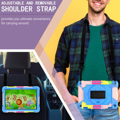 360 Degree Rotation Turntable Contrast Color Robot Shockproof Silicone + PC Protective Case with Holder, For Amazon Kindle Fire HD 8 2020, For Samsung Tab A 8.0 (2019)/T290