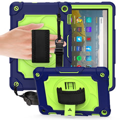 360 Degree Rotation Turntable Contrast Color Robot Shockproof Silicone + PC Protective Case with Holder, For Amazon Kindle Fire HD 8 2020, For Samsung Tab A 8.0 (2019)/T290