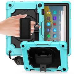 360 Degree Rotation Turntable Contrast Color Robot Shockproof Silicone + PC Protective Case with Holder, For Amazon Kindle Fire HD 8 2020, For Samsung Tab A 8.0 (2019)/T290