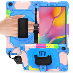 360 Degree Rotation Turntable Contrast Color Robot Shockproof Silicone + PC Protective Case with Holder, For Amazon Kindle Fire HD 8 2020, For Samsung Tab A 8.0 (2019)/T290