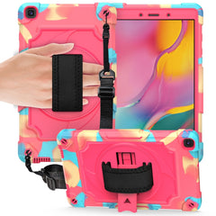 360 Degree Rotation Turntable Contrast Color Robot Shockproof Silicone + PC Protective Case with Holder, For Amazon Kindle Fire HD 8 2020, For Samsung Tab A 8.0 (2019)/T290