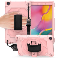 360 Degree Rotation Turntable Contrast Color Robot Shockproof Silicone + PC Protective Case with Holder, For Amazon Kindle Fire HD 8 2020, For Samsung Tab A 8.0 (2019)/T290