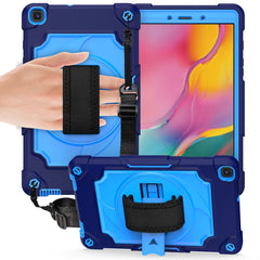 360 Degree Rotation Turntable Contrast Color Robot Shockproof Silicone + PC Protective Case with Holder, For Amazon Kindle Fire HD 8 2020, For Samsung Tab A 8.0 (2019)/T290