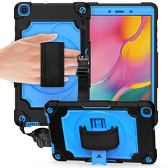 360 Degree Rotation Turntable Contrast Color Robot Shockproof Silicone + PC Protective Case with Holder, For Amazon Kindle Fire HD 8 2020, For Samsung Tab A 8.0 (2019)/T290
