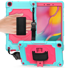 360 Degree Rotation Turntable Contrast Color Robot Shockproof Silicone + PC Protective Case with Holder, For Amazon Kindle Fire HD 8 2020, For Samsung Tab A 8.0 (2019)/T290