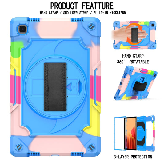 360 Degree Rotation Turntable Contrast Color Robot Shockproof Silicone + PC Protective Case with Holder, For Samsung Galaxy Tab A7 10.4 (2020)/T500, For Samsung Galaxy Tab A 10.1 (2019)/T515
