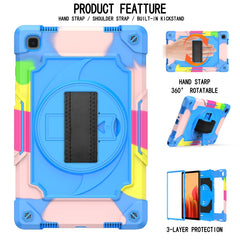 360 Degree Rotation Turntable Contrast Color Robot Shockproof Silicone + PC Protective Case with Holder, For Samsung Galaxy Tab A7 10.4 (2020)/T500, For Samsung Galaxy Tab A 10.1 (2019)/T515