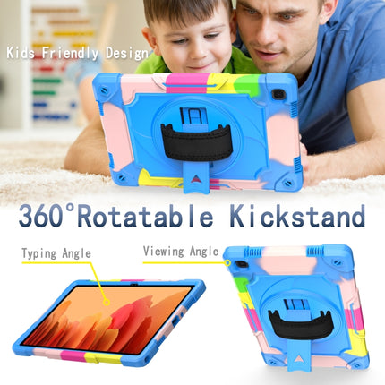 360 Degree Rotation Turntable Contrast Color Robot Shockproof Silicone + PC Protective Case with Holder