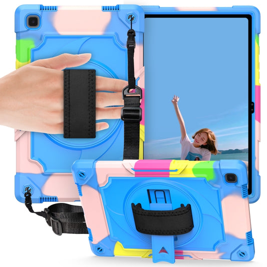 360 Degree Rotation Turntable Contrast Color Robot Shockproof Silicone + PC Protective Case with Holder, For Samsung Galaxy Tab A7 10.4 (2020)/T500, For Samsung Galaxy Tab A 10.1 (2019)/T515